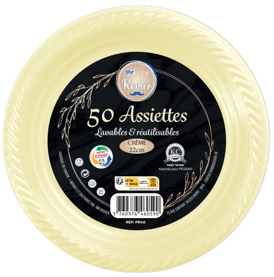 Assiette plastique (50 unités)